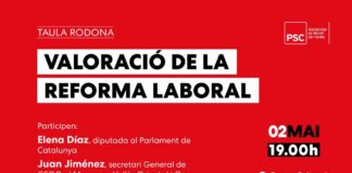 El PSC de Mollet reuneix els líders d’UGT i CCOO al Vallès per parlar de la reforma laboral