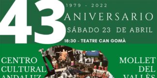 El Centro Cultural Andaluz de Mollet celebra el seu 43è aniversari amb una festa
