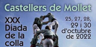 Els Castellers de Mollet celebren la seva XXX Diada al costat de la Colla Castellera Jove de Barcelona i els Castellers de Caldes