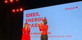 Els socialistes van presentar la seva candidata a l’alcaldia de Mollet, Mireia Dionisio en un emotiu i multitudinari acte al Mercat Vell