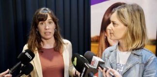 La presidenta d’En Comú Podem Jéssica Albiach dona suport a Marina Escribano