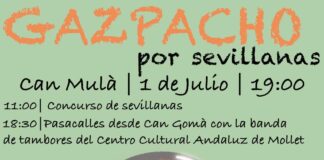El Centre Cultural Andalús de Mollet celebra el “Gazpacho por Sevillanas”
