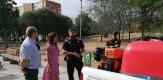 Protecció Civil de Mollet estrena un kit antiincendis que li permetrà actuar en tasques de contenció del foc