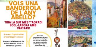 El Museu Abelló reparteix les banderoles de l’Any Abelló a benefici de Cáritas