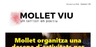 Mollet organitza una desena d’activitats per Sant Jordi