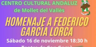 El Centro Cultural Andaluz organitza l’Homenatge a Federico García Lorca