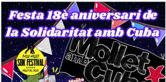 Mollet amb Cuba celebra els seus 18 anys amb una ballada solidària al Mercat Vell
